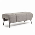 Bank met stoffen bekleding in grijs 100 x 40 x 45cm moderne stijl
