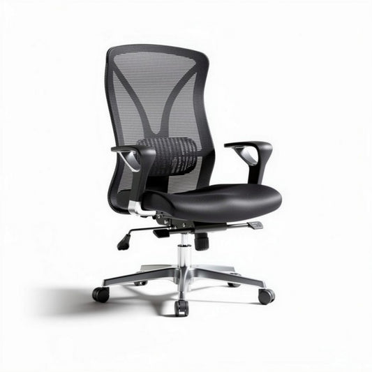 Ergonomische bureaustoel met mesh rugleuning en zwarte zitting 55 x 60 x 100cm