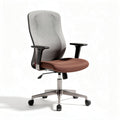Ergonomische bureaustoel met mesh rugleuning en bruin zitkussen 45 x 45 x 100cm
