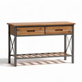 Houten console tafel met metalen frame en lades afmetingen 120 x 40 x 80cm